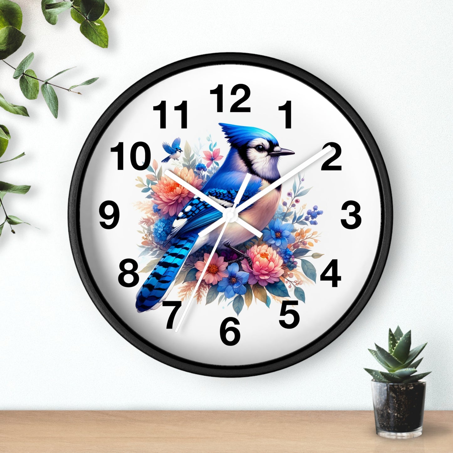 Bird Blue Jay Wall Clock