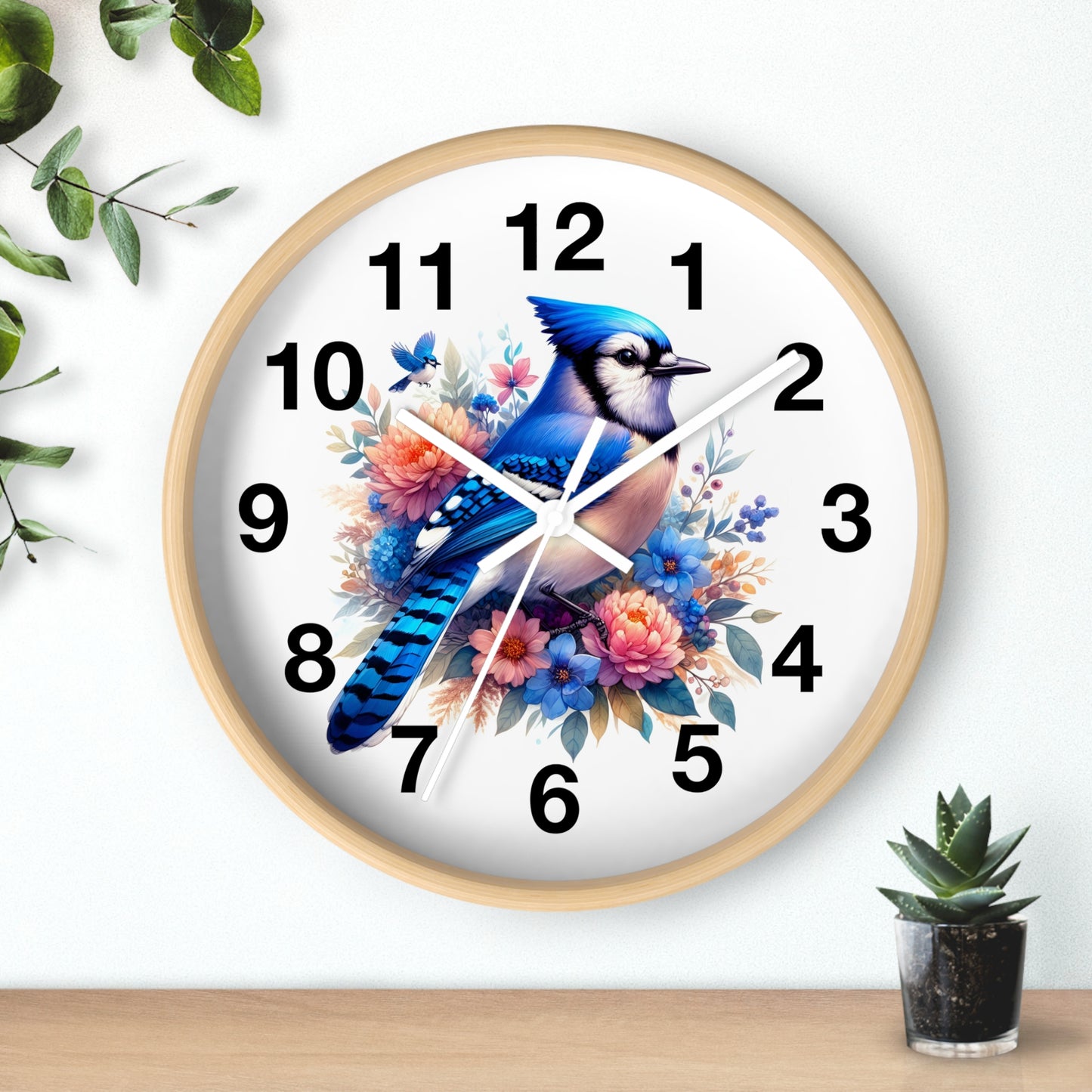 Bird Blue Jay Wall Clock