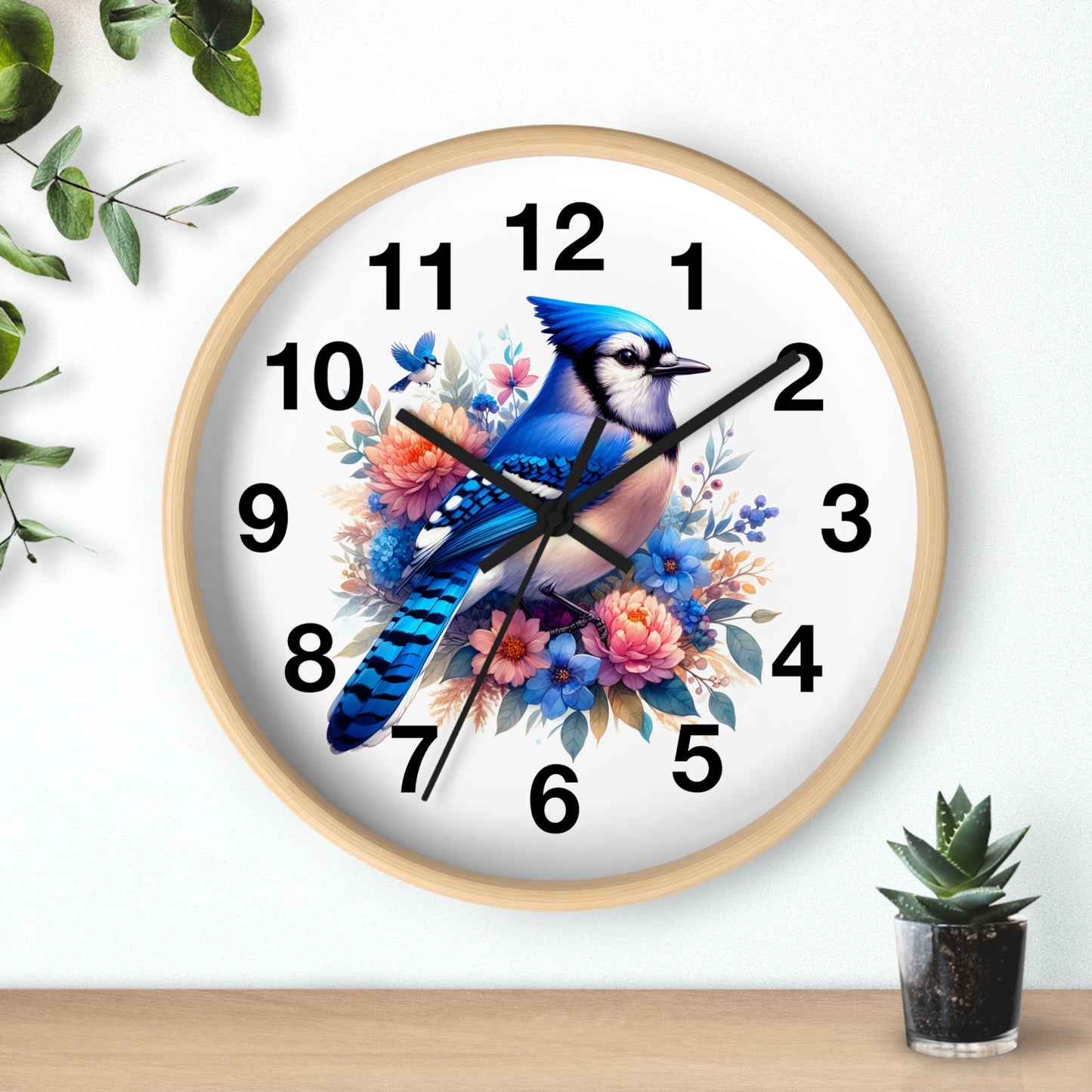 Bird Blue Jay Wall Clock