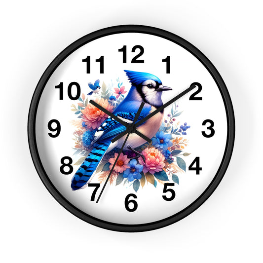 Bird Blue Jay Wall Clock