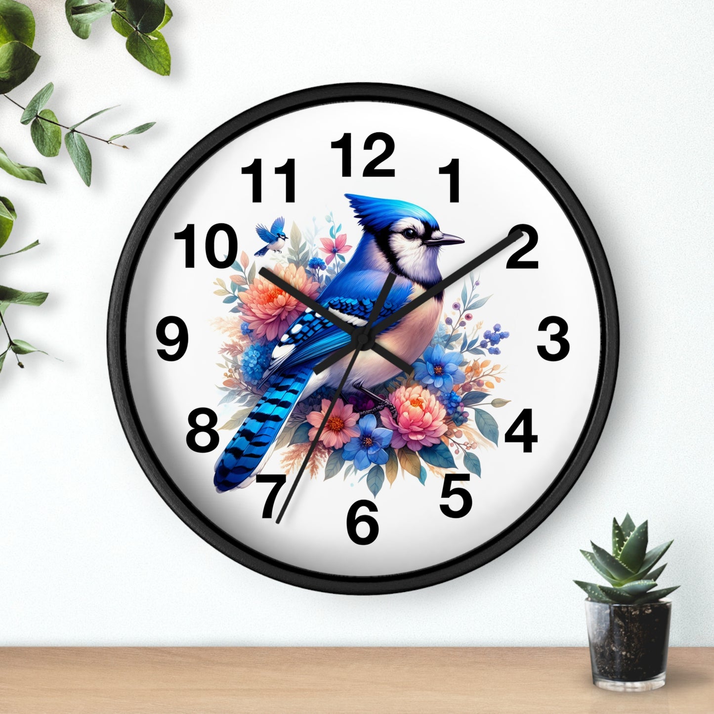 Bird Blue Jay Wall Clock