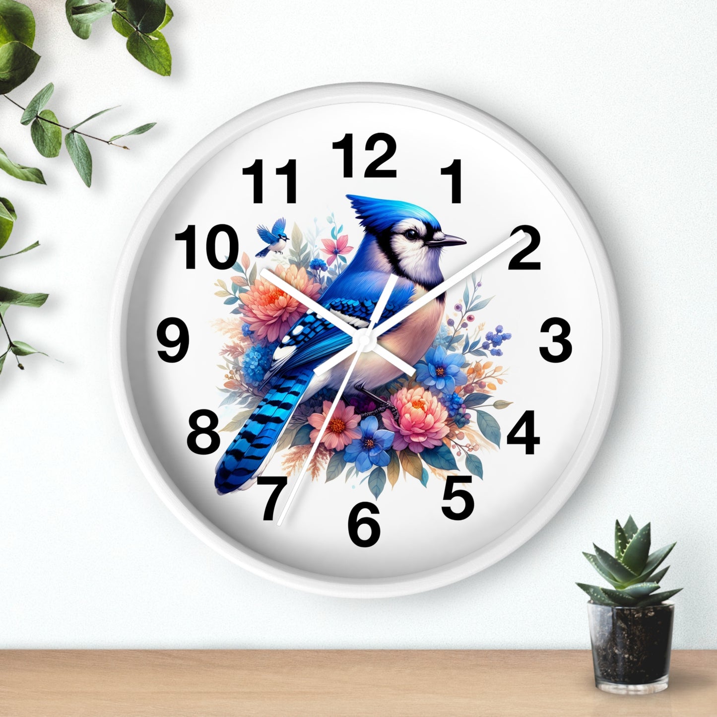 Bird Blue Jay Wall Clock